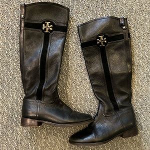 Tory Burch Black Leather Boots SZ 6.5